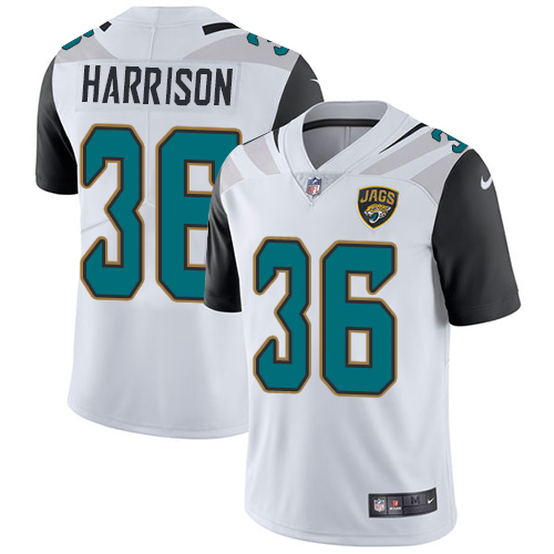 Nike Jacksonville Jaguars 36 Ronnie Harrison White Men Stitched NFL Vapor Untouchable Limited Jersey